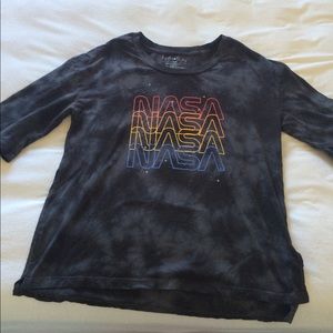 NASA Fifth Sun 3/4 sleeve lack tie dye tee